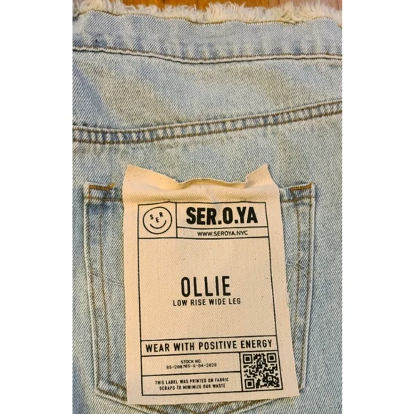 New SER.O.YA Ollie Wide Leg Jean in Coastline Size 32 or 12-14